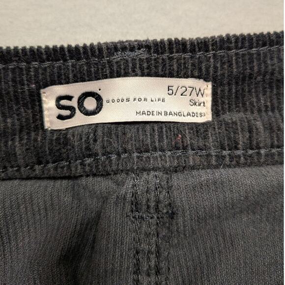 So Corduroy Zip Front Skirt Women's Sz 5 Brown Retro Y2k 90's Preppy Clueless - Picture 5 of 12